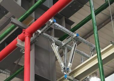 土默特该抗震支架的整体式支吊架结构协调性好
